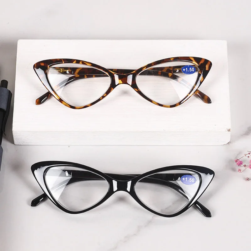 YOOSKE Marka Kedi Göz okuma gözlüğü Kadın Moda Presbiyopi Gözlük Reçete Kadın Bahar Menteşe Gözlük Diyoptri Görüntü 2