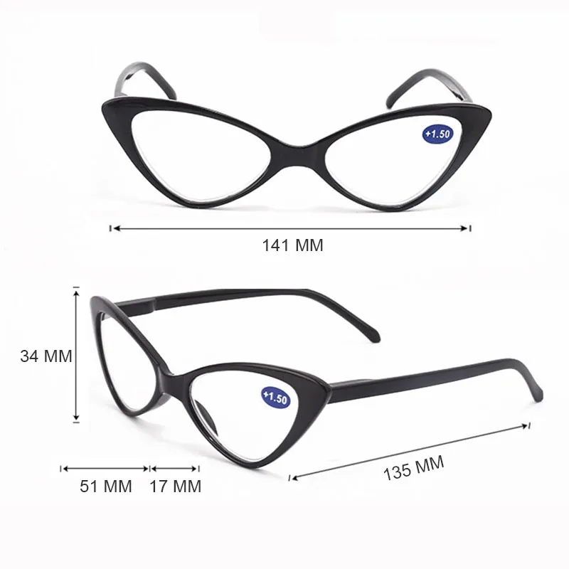 YOOSKE Marka Kedi Göz okuma gözlüğü Kadın Moda Presbiyopi Gözlük Reçete Kadın Bahar Menteşe Gözlük Diyoptri Görüntü 3