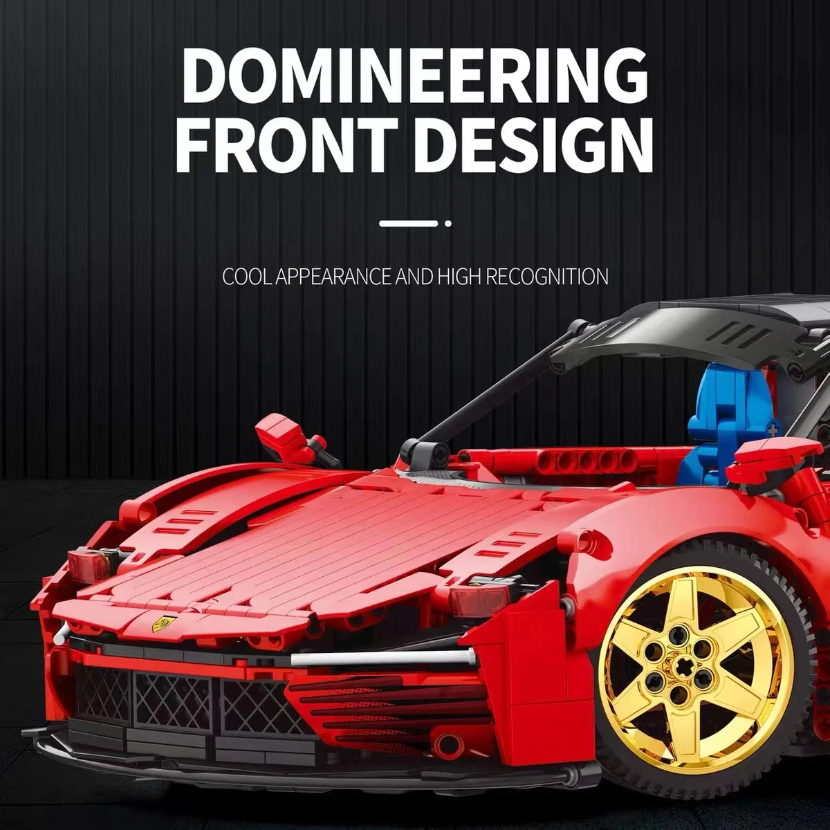 Teknik Ferraried Daytona SP3 Yarış Araç Yapı Taşı Şehir Uzaktan Kumanda Spor Araba Modeli Tuğla Oyuncaklar Çocuklar İçin MOC Görüntü 4