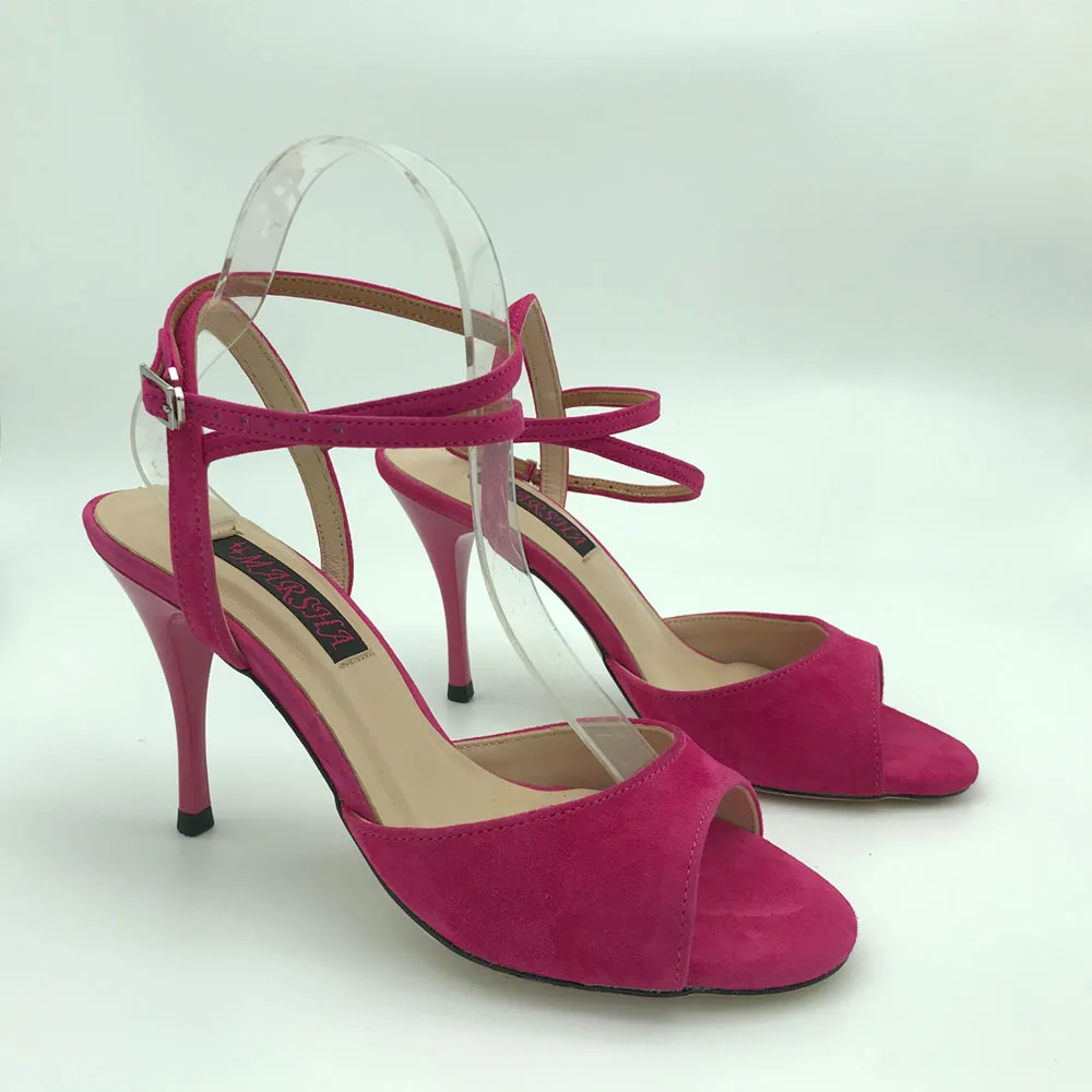 Seksi YENİ Arjantin Tango Dans Ayakkabıları Düğün Ayakkabı parti ayakkabıları kadınlar için Flamenko ayakkabı deri taban T62102RS yüksek topuk Görüntü 3