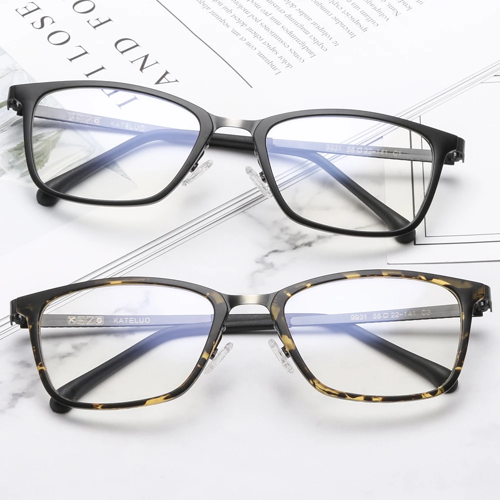 Gözlük Unisex Optik çerçeve Anti mavi ışık lensi Vintage gözlük Erkekler Kadınlar Miyopi Bilgisayar erkek gözlük Kadın 9931 Görüntü 1