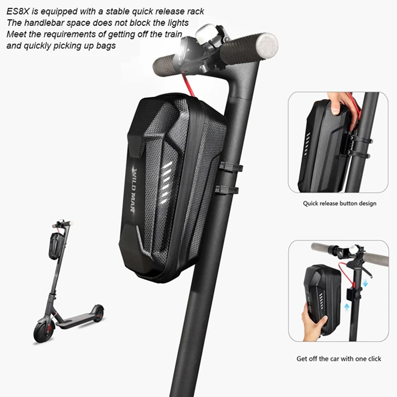 Ayrılabilir Bisiklet Çantası 3L Elektrikli Araba Çantası Araba İlk Çanta EVA Sert Kabuk Bisiklet Çantası Görüntü 3