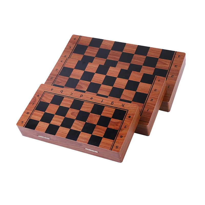 2021 Büyük Manyetik satranç setleri Yüksek Kaliteli Ahşap saklama kutusu Satranç Tahtası Yedek Chessman Katlanır Seyahat için Yetişkin Çocuk Oyunu Görüntü 3