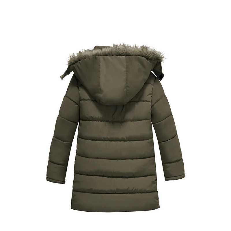 Sıcak Kalınlaşma Kış Kürk Yaka Çocuk Ceket Çocuk Giyim Rüzgar Geçirmez Bebek Erkek Kız Ceketler İçin 2-6 Yaşında Görüntü 3