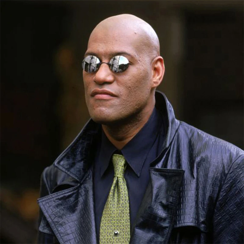 Matrix Morpheus Mini Küçük Serin Yuvarlak Polarize Güneş Gözlüğü Erkekler Tasarımcı Çerçevesiz Klip Burun Gözlük Erkekler Vintage Hiçbir Bacaklar Görüntü 1