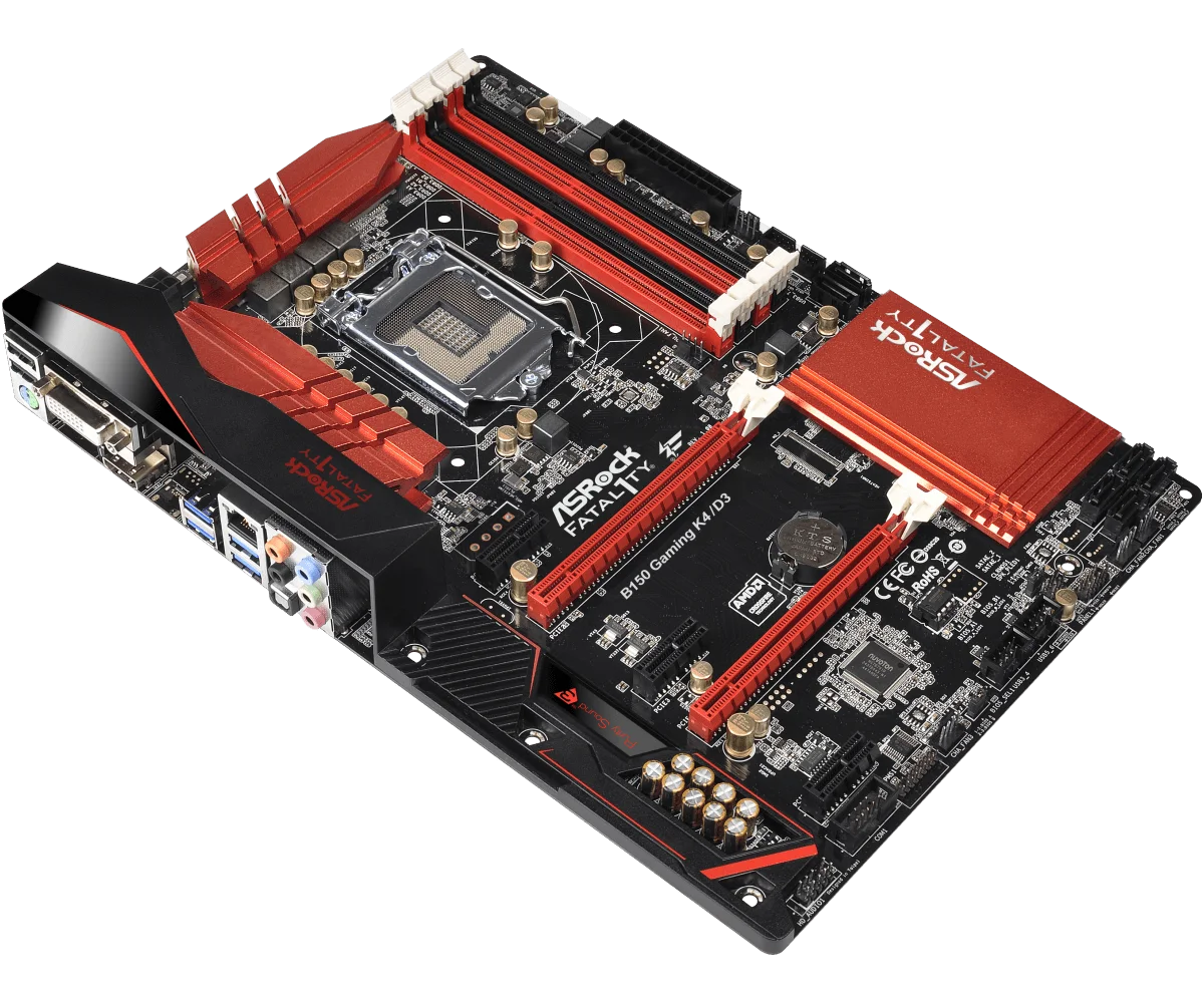 Intel B150 Anakart ASRock B150 Oyun K4 / D3 LGA 1151 DDR3 64GB USB 3.1 ATX Çekirdek i5-7400 cpu'lar Görüntü 1