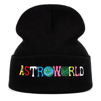 Bere ASTROWORLD Örme Şapka Nakış Astroworld Kayak Sıcak Kış Unisex Skullies Beanies 1