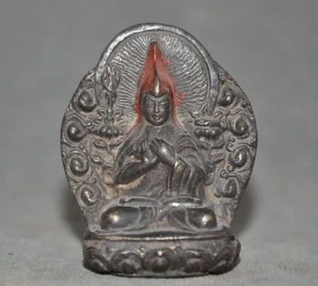 Tibet Budizm tapınağı bronz Je Tsongkhapa usta Guru Lama Buda heykeli 1