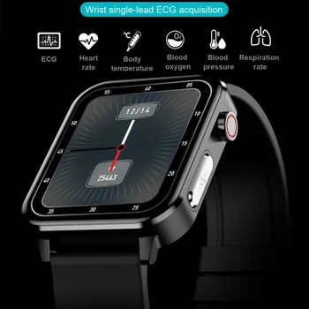 2022 Yeni akıllı bluetooth saat Çağrı Erkekler Kalp Hızı Kan Basıncı Monitörü EKG spor Bilezik Spor Su Geçirmez Kadın Smartwatch 1