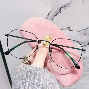 Yeni stil yuvarlak çerçeve gözlük kadın 2021 lüks marka tasarımcısı moda erkek gözlük bayanlar temizle düz ayna Satılık! \ Kadın Gözlükleri - Korkmazambalaj.com.tr 11