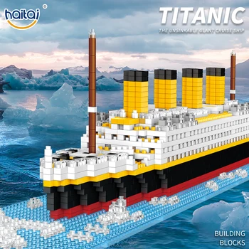 1700 + Adet Titanic Yapı Taşları 3D Minyatür Yapı Taşları Büyük Yolcu Gemisi Modeli DIY Yapı Taşları çocuk Oyuncakları 1