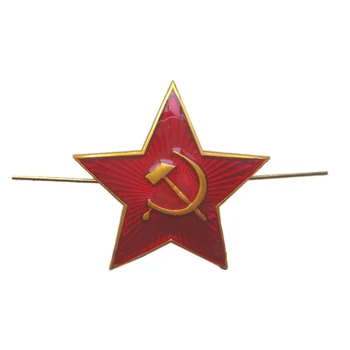 İKINCI DÜNYA savaşı WW2 Sovyet asker şapkası Şapka Rozeti Kırmızı Yıldız Balta Çoğaltma 3 cm RU101052 1