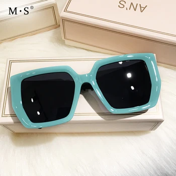 MS 2021 Yeni Kadın Büyük Boy Güneş Gözlüğü Vintage Erkekler Moda Marka Tasarımcısı Kare güneş gözlüğü UV400 gafas de sol Gözlük 1