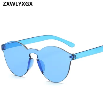 Yeni Moda Kadınlar Düz Güneş Gözlüğü Lüks Marka Tasarımcısı gözlükleri Gözlük Şeker Renk Ayna UV400 oculos de sol 1