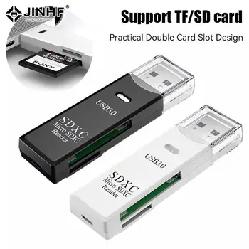 1 adet 2 in 1 USB 3.0 USB kart okuyucu Mikro SD TF Hafıza Kartı Adaptörü PC Dizüstü Uzatma Dönüştürücü Cep Telefonu kart okuyucu Binici 1