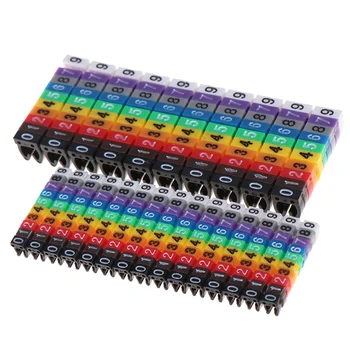 100 Adet/150 adet / grup Kablo İşaretleyiciler Renkli C Tipi İşaretleyici Numarası Etiketi Etiket İçin 2-3mm Tel Göze Çarpan Ve Kolay Tanımlamak için 1