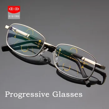 Marka İlerici Gözlük Yüksek Çözünürlüklü HMC Kaplama Reçine Lensler Multifokal Okuma Gözlükleri Presbiyopik Gözlük 1