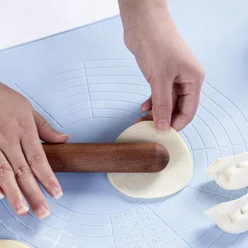 Japonya Abanoz Ahşap Oklava Mutfak Pişirme Pişirme Araçları El Sanatları Pişirme Fondan Kek Dekorasyon Siyah hamur açma makinesi 1