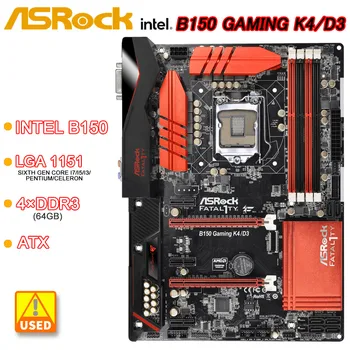 Intel B150 Anakart ASRock B150 Oyun K4 / D3 LGA 1151 DDR3 64GB USB 3.1 ATX Çekirdek i5-7400 cpu'lar