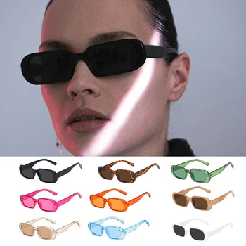 Marka Küçük Güneş Gözlüğü Kadın Moda Oval güneş gözlüğü Erkekler Vintage Yeşil Kırmızı Gözlük Bayanlar Seyahat Tarzı UV400 Gözlük
