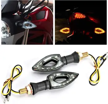 1 Çift Motosiklet Kalp şeklinde Led Dönüş Sinyalleri Scooter dönüş ışıkları göstergesi Yanıp sönen Flaşör Modifikasyon Aksesuarları sıcak 1