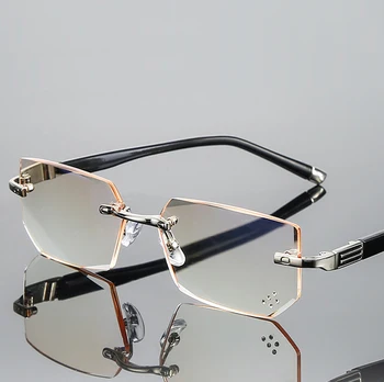 Elmas Kesim okuma gözlüğü Kadın Erkek Yüksek Kalite Ultralight Çerçevesiz Ticari Anti Blu Anti Yorgunluk +0.75 +1 +1.25 +1.5 +4'e kadar 1
