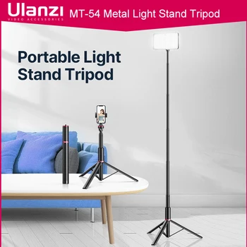 ULANZİ MT - 54 Metal taşınabilir ışık Standı ile telefon tutucu yuvası Tripod Monopod için Led Video İşığı Kamera Smartphone Projektör 1