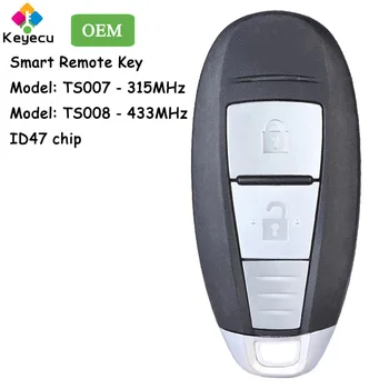 KEYECU OEM Akıllı Uzaktan Araba Anahtarı İle 2 Düğme 315 MHz 433 MHz ID47 Çip için Suzuki SX4 Swift Vitara S-Çapraz Fob MODELİ: TS007 TS008 1