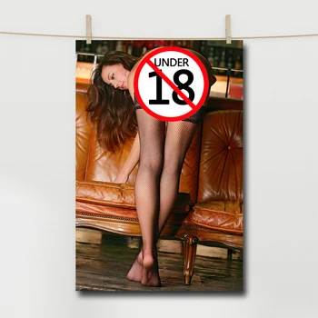 Güzel Kız Çorap Posteri Tuval Kumaş Kumaş Baskı Boyama Duvar sanat resmi Yatak Odası Ev Dekor İçin 1