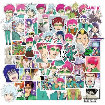10/30/50 ADET Serin Anime Felaket Ömrü Saiki K. Saiki Kusuo Çıkartmalar Araba Motosiklet Bagaj DIY Karikatür Sticker Çıkartmaları 1
