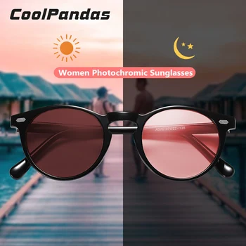 Marka Fotokromik Kadın Güneş Gözlüğü Polarize Şeker Renkli Lens Vintage güneş gözlüğü Kadın Erkekler Kadınlar İçin Sürüş Oculos de sol