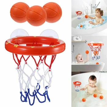 Bebek Banyo Oyuncak Yürümeye Başlayan Çocuk su oyuncakları banyo küveti Çekim basketbol potası 3 Topları ile Çocuklar Açık Oyun Seti Sevimli Balina 1
