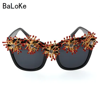 moda retro barok güneş gözlüğü yaz plaj taklidi vintage daire büyük boy güneş gözlüğü kadın siyah kare göz aşınma