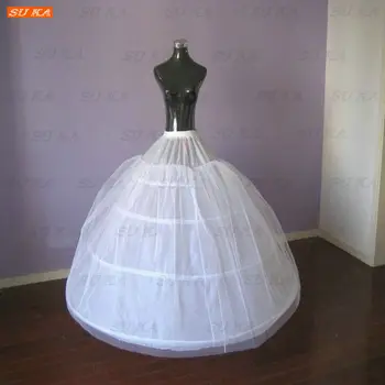 Moda Beyaz 5 Çemberler Petticoats Uzun Prenses Kabarık Tül Balo Düğün Aksesuarları Kadın Etek Jüpon Gelin Kombinezon 1