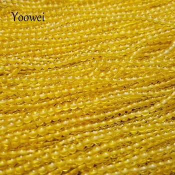 Yoowei 4.7 mm Doğal Amber Boncuk Toptan 40 cm Hakiki Baltık Altın Ambar Gevşek Yuvarlak Taş Zincir Diy Takı Stok Satış fiyat 1