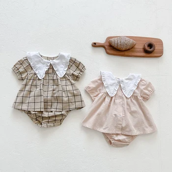 MILANCEL 2022 Yaz Bebek Giyim Seti Toddler Kız Tee ve Şort 2 Adet Takım Elbise Bebek Tee ve Bloomers 1