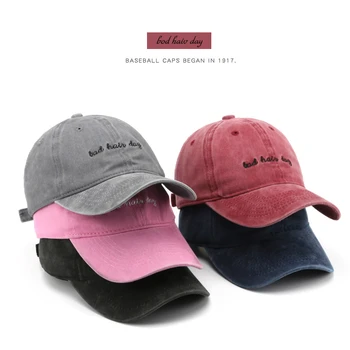 SLECKONT Moda beyzbol şapkası Erkekler ve Kadınlar için Retro Yıkanmış Pamuk Şapka Rahat Snapback Şapka Unisex Yaz güneşlikli kep Ayarlanabilir 1