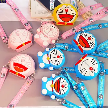 Doraemon Jingle Kedi bozuk para cüzdanı için Çocuk Çantası Su Geçirmez Silikon Çanta Anime saklama çantası Anaokulu İlköğretim Okul Çantası 1
