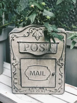 Açık Metal Posta Kutusu Saklamak İçin Mesaj Bırakarak Mesaj Süslemeleri Ev ve Ofis Retro Rustik Posta Kutusu 1