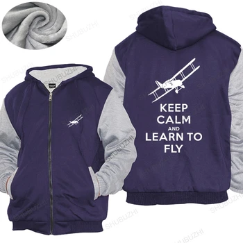 erkek marka sıcak tutan kaban erkek hediye üstleri Erkekler hoodies kış pamuk Karikatür Klasik Airbus A320 Uçak Planı onun için ceket 1