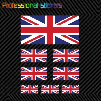 8 Adet Çeşitli Birleşik Krallık İngiliz Etiket Bayrağı Seti Kalıp Kesim Çıkartması Union Jack Çıkartmalar Araba, RV, Dizüstü Bilgisayarlar, Motosikletler 1