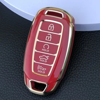 5 Düğmeler Araba Anahtarı Durum Kapak Kabuk Fob Hyundai Creta İçin I20 I30 IX35 IX25 Elantra Grandeur Accent Solaris Sonata Palisade Kona