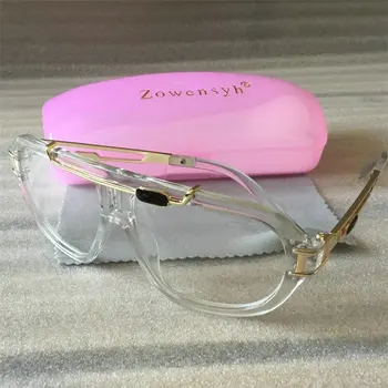 Zowensyh Moda Marka Gözlük metal çerçeveleri Erkekler Kadınlar Tasarımcı Şeffaf Lens Şeffaf Gözlük Kare Erkek Gözlük