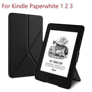 Kindle Paperwhite İçin Kılıf standı 1 2 3 PU Deri Akıllı Kapak Kindle E-kitap İçin DP75SDI Tablet Koruyucu Kabuk Katlanır Braketi