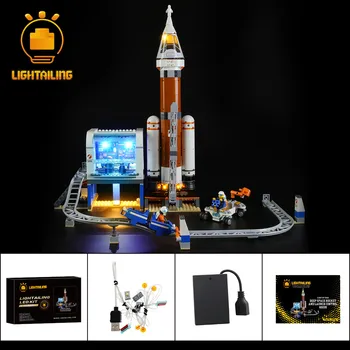 LIGHTAILING led ışık Kiti 60228 Şehir Serisi Derin Uzay Roket ve Fırlatma Kontrolü oyuncak Yapı Taşları Aydınlatma Seti 1