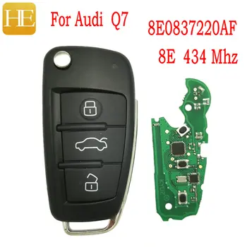 O Xiang Araba uzaktan kumandalı anahtar Audi Q7 2007 2008 2009 2010 2011 2012 PN 8E0837220AF 433 Mhz 8E Çip Otomatik Akıllı Flip Anahtar