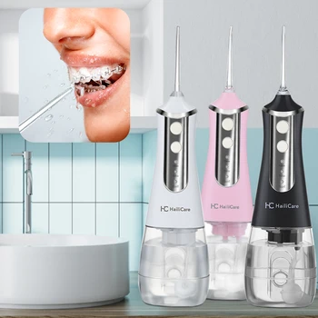 Diş duşu İplik Oral Irrigator Diş Temizleme için Diş duşu diş su jeti Su Çekme Gargara Temizleyici Şarj Edilebilir 1
