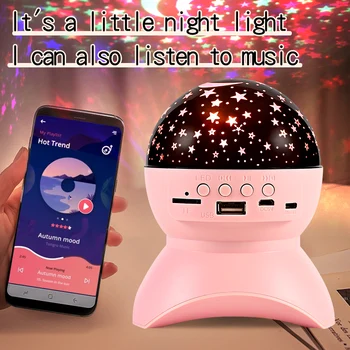 INXDOLHOM led projektör Yıldızlı Gökyüzü Gece Lambası Dahili Bluetooth Hoparlör yatak odası için lamba Odası Dekor Çocuklar sevgililer Günü hediyeleri 1