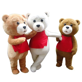 Sıcak Satış Tedy Kostüm Yetişkin Kürk Teddy Bear karikatür maskot kostümleri cadılar bayramı açık süslemeleri