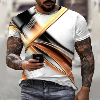 Erkek Kısa Kollu Gömlek, Renkli 3D baskılı tişört, Sokak Modası, Günlük Yaz Yüksek Kaliteli Büyük Boy Gevşek Giyim 1